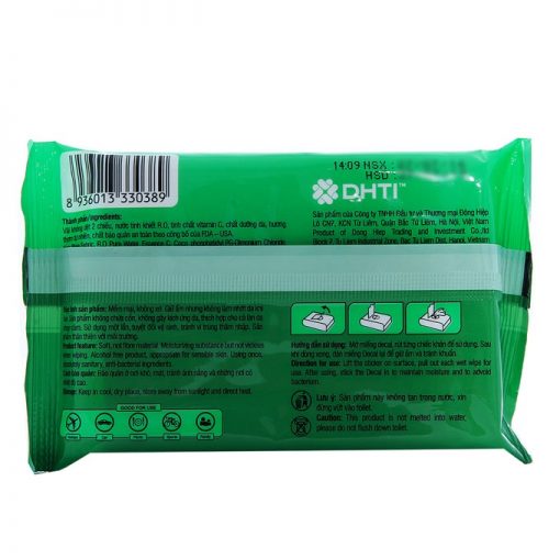 Khăn ướt Luck Lady không mùi gói 10 tờ (200x150mm)